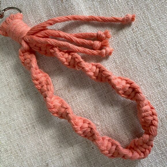 Boho Macrame Keychain Wristlet Wrist Keys 1PC Handmade Bracelet Summer Spring - Picture 3 of 5